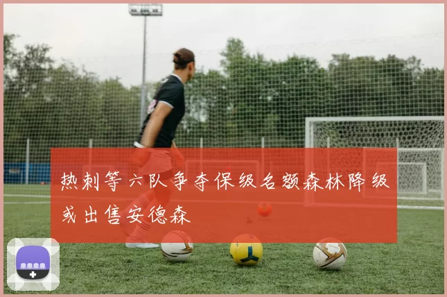 热刺等六队争夺保级名额森林降级或出售安德森